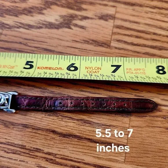 BRIGHTON "Santa Barbara" Silver Ornate Watch w/ Brown Leather TIMELESS CHIC - Picture 6 of 8